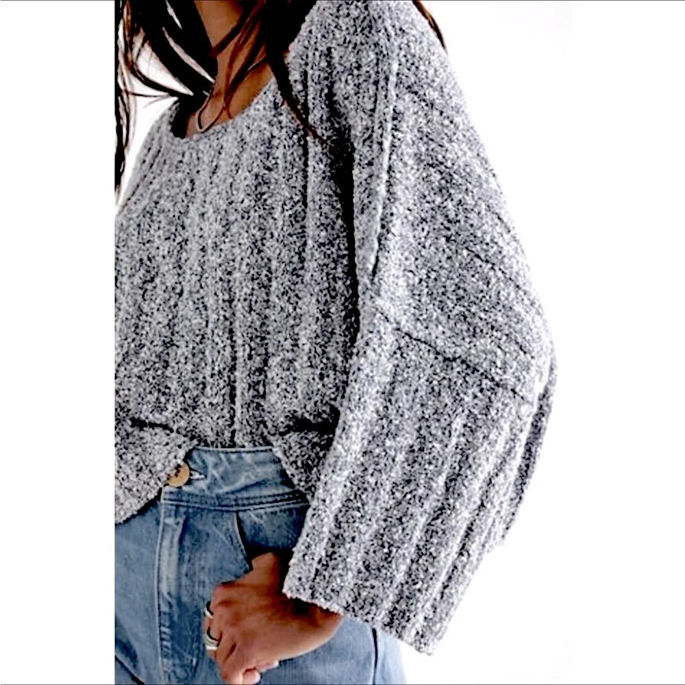 Free People Pullover Crop Sweater